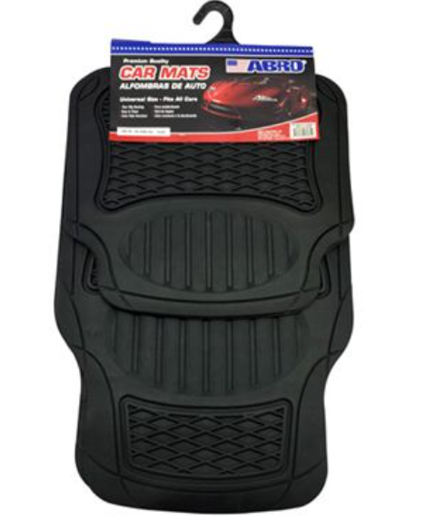 Alfombra de hule para carro 4 piezas abro cm1806p negra