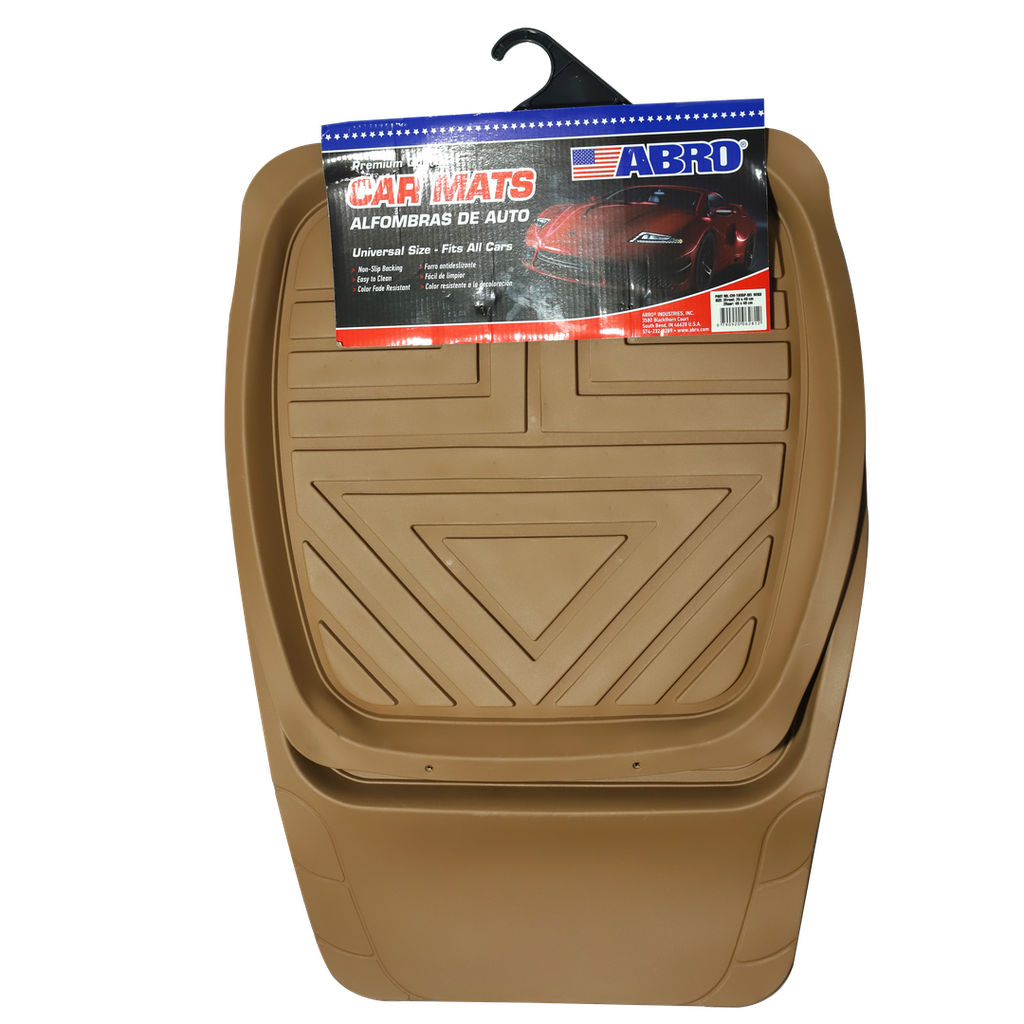 Alfombra de hule para carro 4 piezas abro cm1805p beige