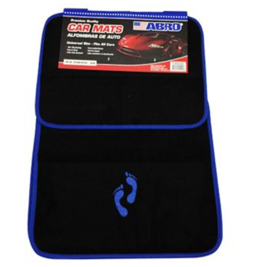 Alfombra de tela para carro 4 piezas abro cm8005 negra