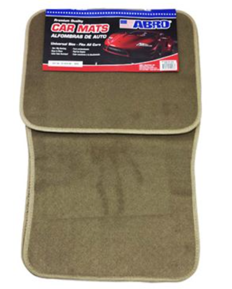 Alfombra de tela para carro 4 piezas abro cm8020 beige