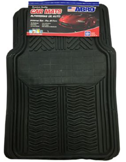 Alfombra de hule para carro 4 piezas abro cm1812p negra