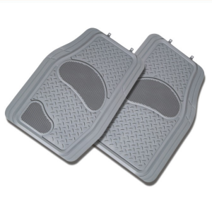 Alfombra de hule para carro 2 piezas abro cm2511p gris