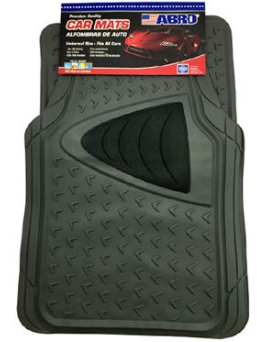 Alfombra de hule para carro 4 piezas abro cm1860p gris