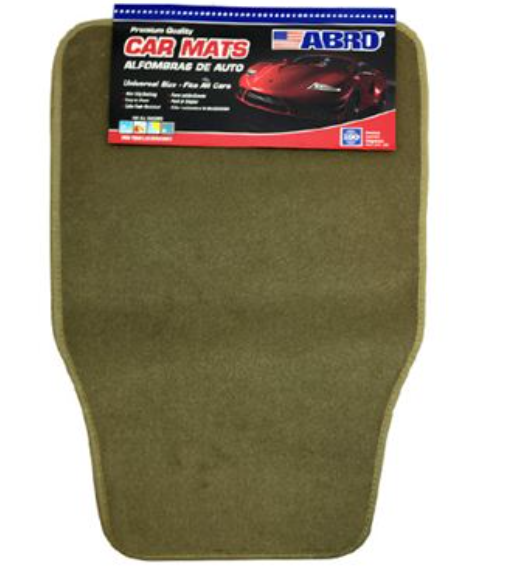 Alfombra de tela para carro 4 piezas abro cm8133 beige