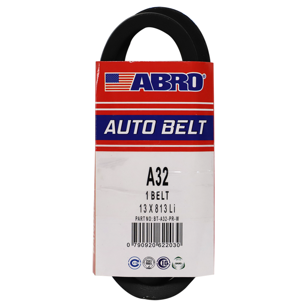 Banda de hule para carro a-32 abro bt-a32-pr-w negra