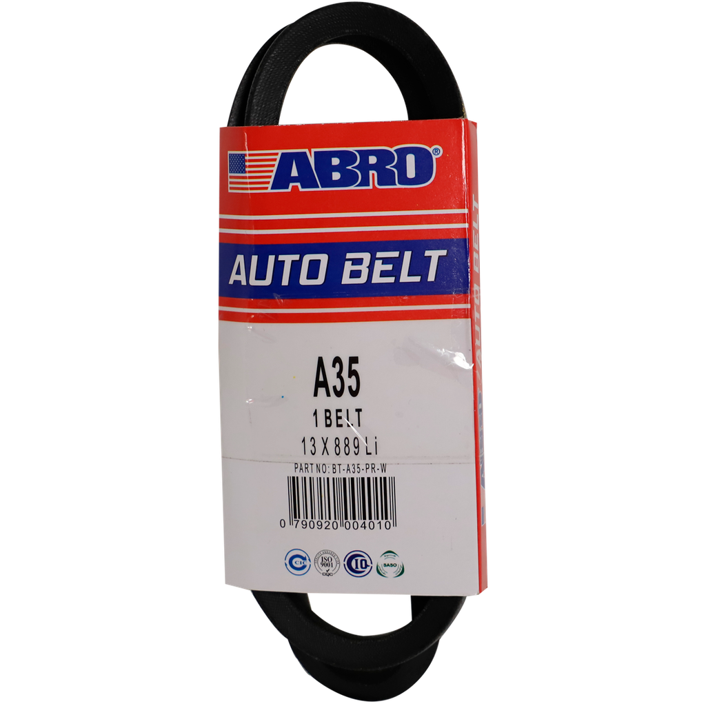 Banda de hule para carro a-35 abro bt-a35-pr-w negra