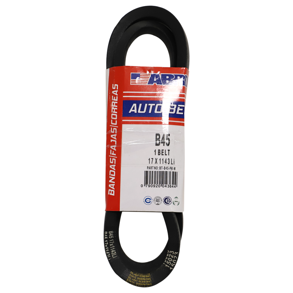 Banda de hule para carro b-45 abro bt-b45-pr-w negra