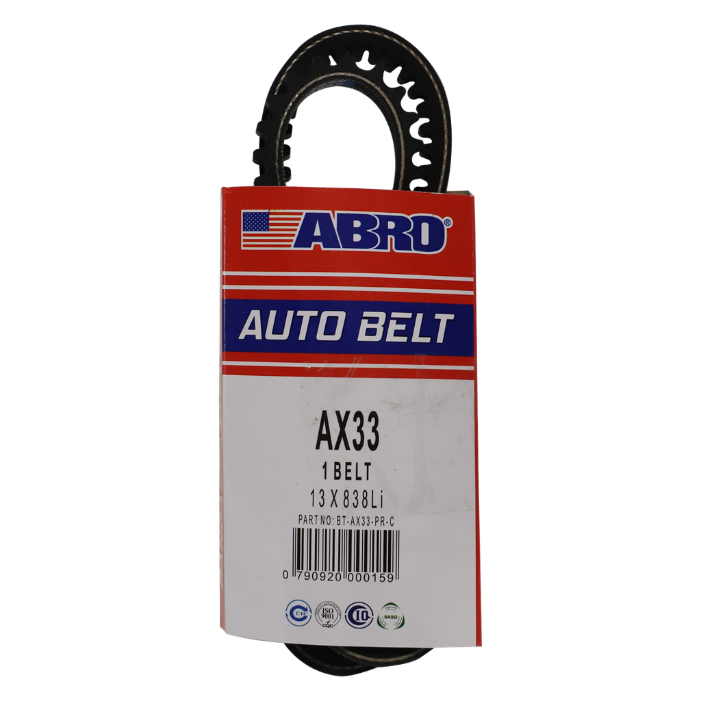 Banda de hule para carro ax-33 dentada abro negra