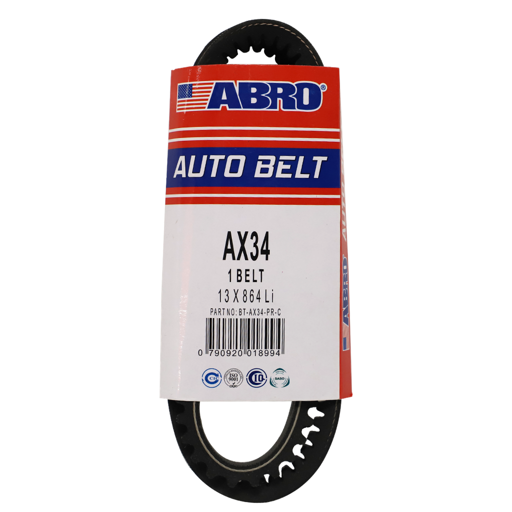 Banda de hule para carro ax-34 dentada abro negra