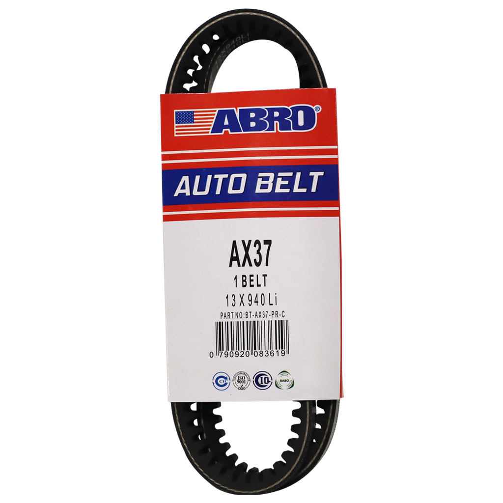 Banda de hule para carro ax-37 dentada abro negra