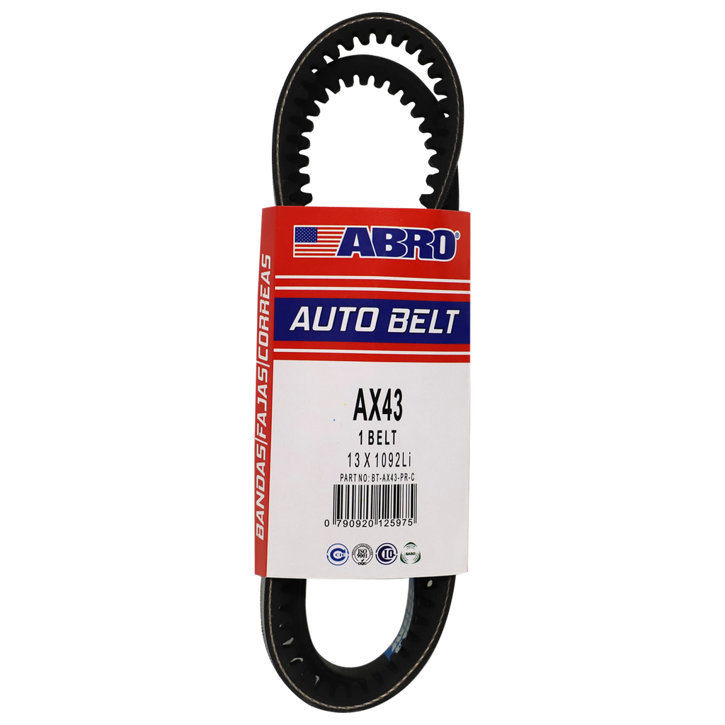 Banda de hule para carro ax-43 dentada abro negra