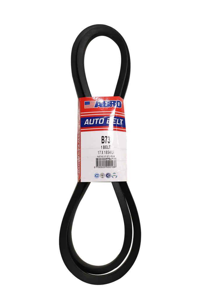 Banda de hule para carro b-73 abro bt-b73-pr-w negra