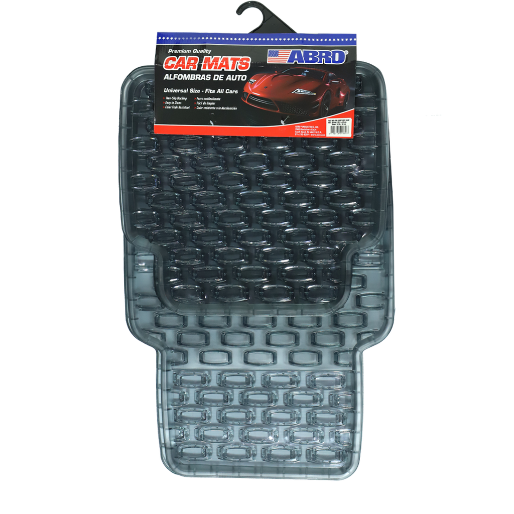 Alfombra de hule para carro 4 piezas abro cm1503pt gris