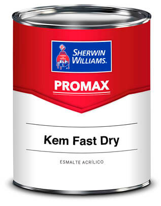 Kem esmalte industrial fast dry 1-gln base sherwin williams extra blanco