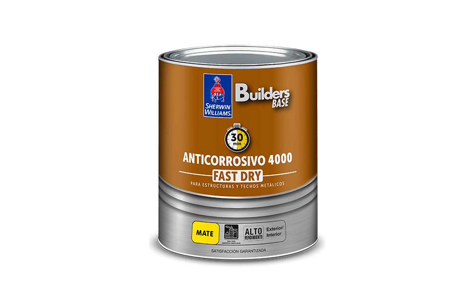 Base buiders anticorrosivo 1-galon sherwin williams 4000 negro satinado