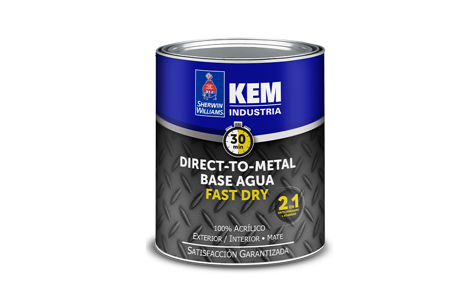 Kem direct-to-metal base agua 1-galon sherwin williams gris mate