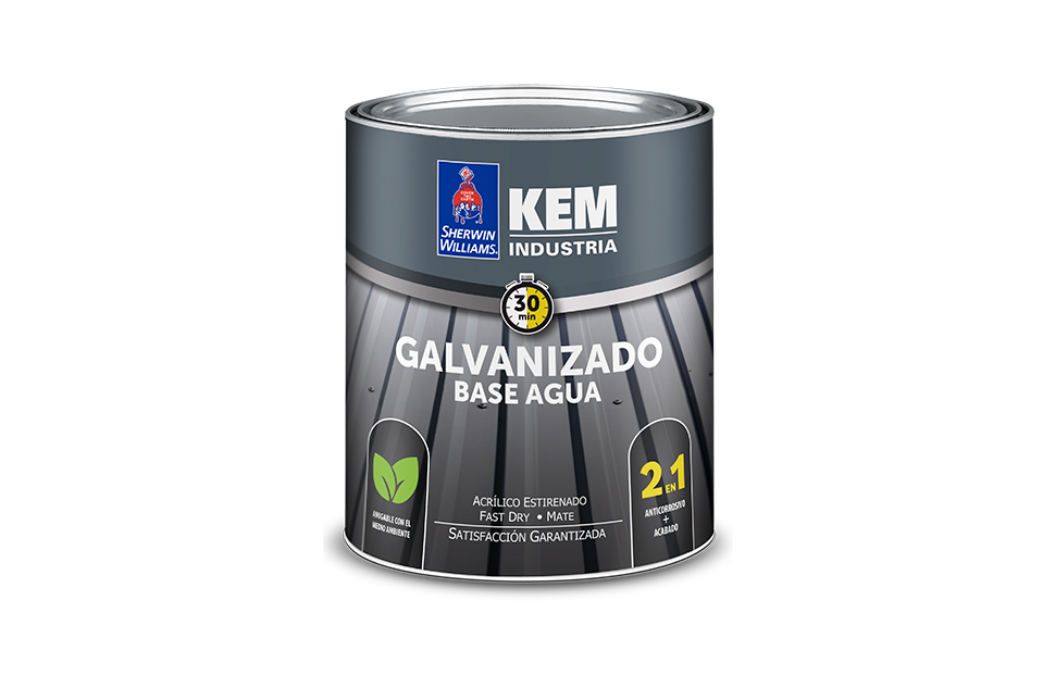 Kem galvanizado base de agua 1-galon sherwin williams negro mate