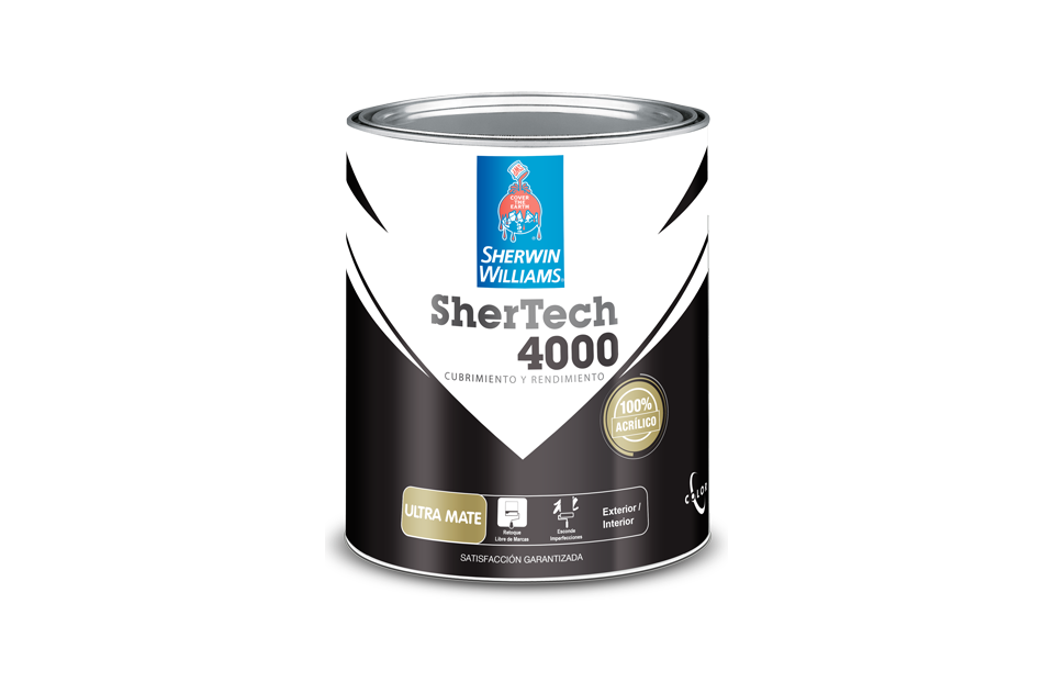 Base para cubrimiento y rendimiento para cielo raso 1-galon sherwin williams shertech 4000 blanco