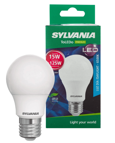 Bombillo led 15w e27 6500k sylvania p27634