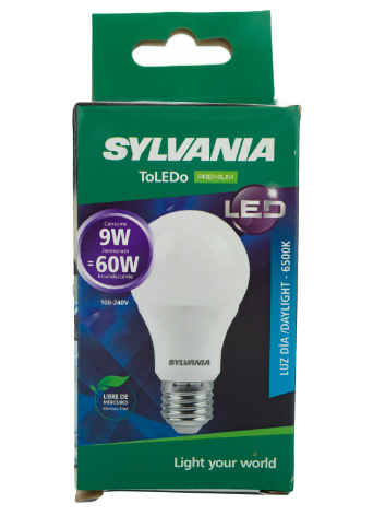 Bombillo led 9w 3000k sylvania p27620 amarillo