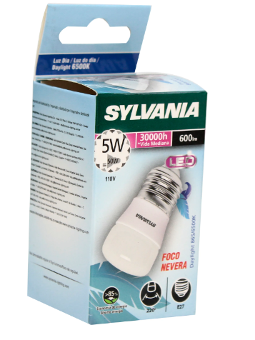 Bombillo led para refrigeradora 5w 6.5k sylvania p26476