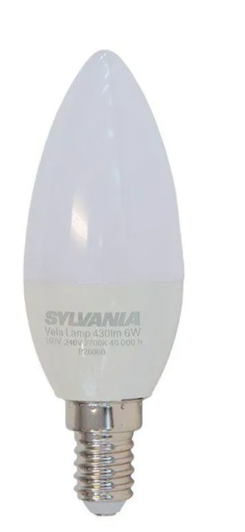 Bombillo led vela 5w e14 3000k sylvania 23457