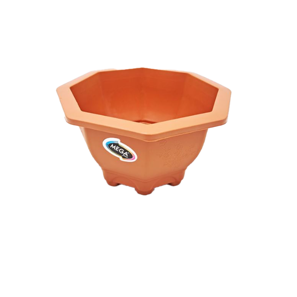 Macetera plast octagono 35x35x20cm mega 1767