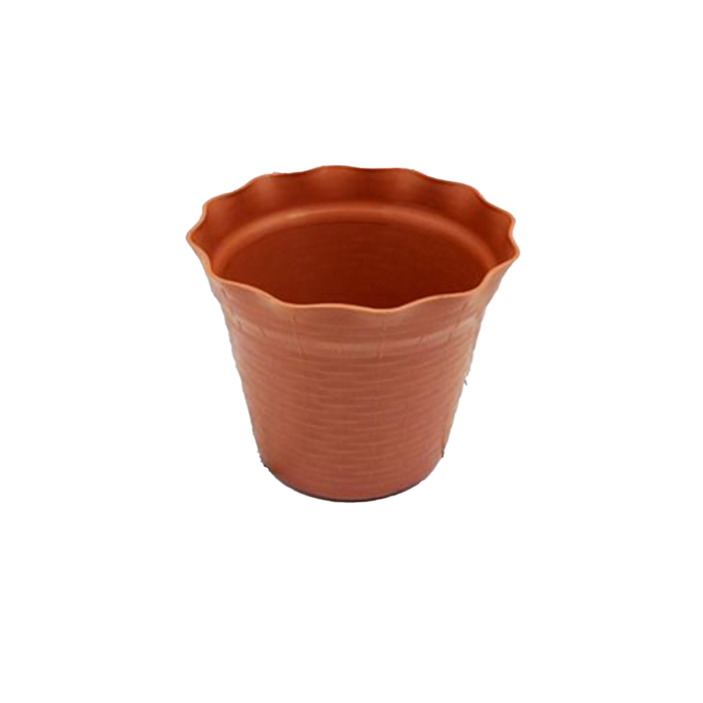 Macetera plastica redonda 18x16cm  meg 1698 terracota