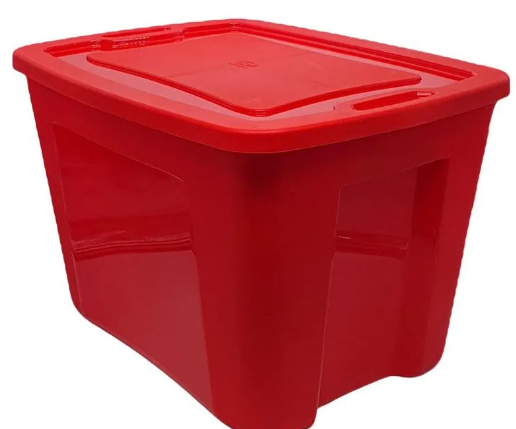 Caja plastica 18-gln con tapa ultrab 1552 rojo