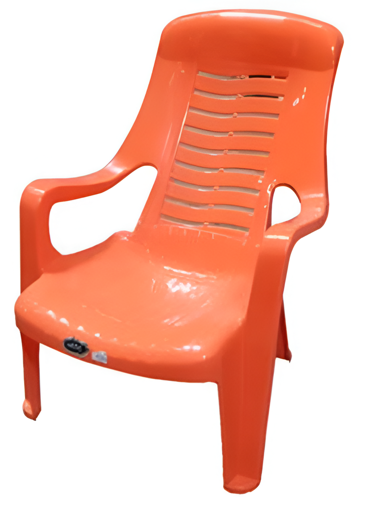 Silla plastica con brazo relax mega anaranjado