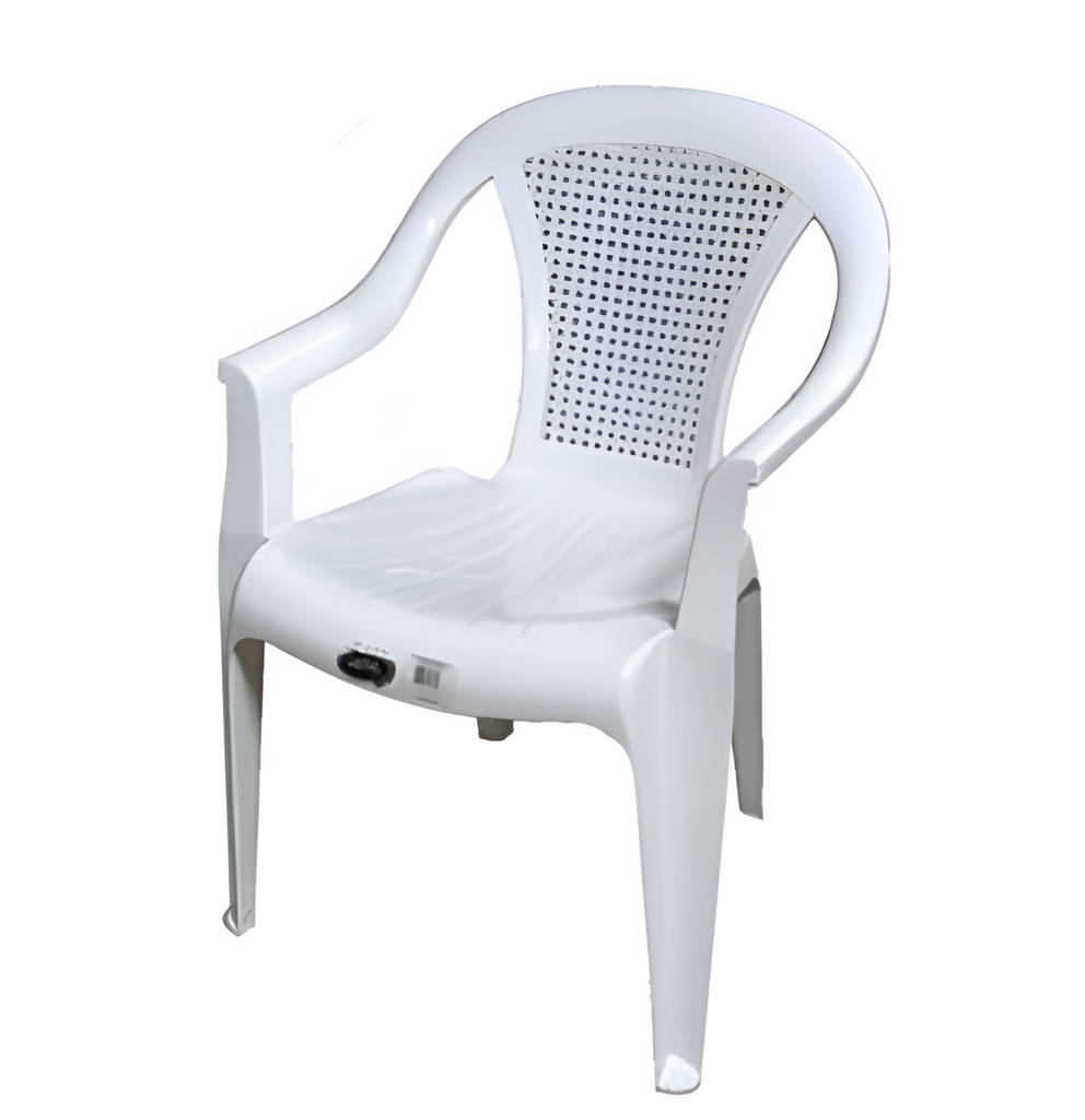 Silla plast con brazo turin mega mate virgen