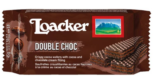 Galletas loacker 45g doble chocolate 13176