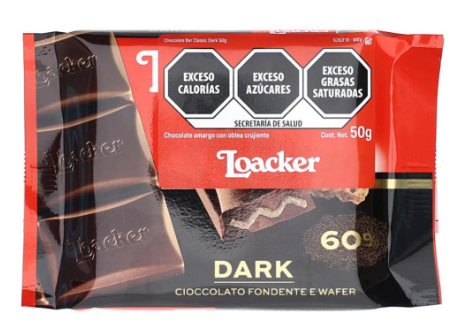 Galletas loacker 50g chococolate dark 14460