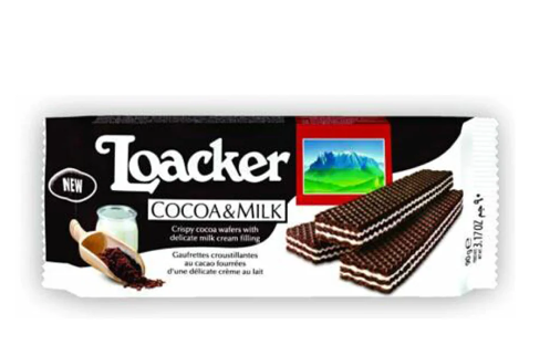 Galletas loacker 90g cocoa+milk 10892