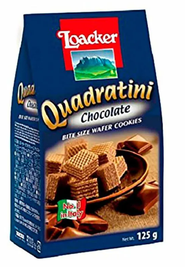 Galletas loacker 125g quadratini chocolate 10596