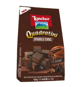 Galletas loacker 125g quadratini doble chocolate 13551