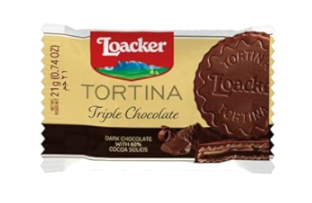 Galletas loacker 21g tortina triple chocolate 14006