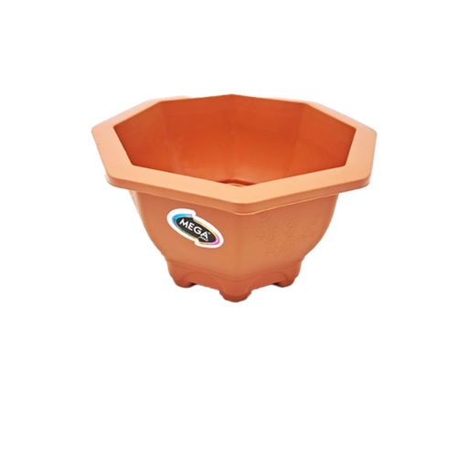 [128881] Macetera plastica octagono 25x25x14cm mega 1780