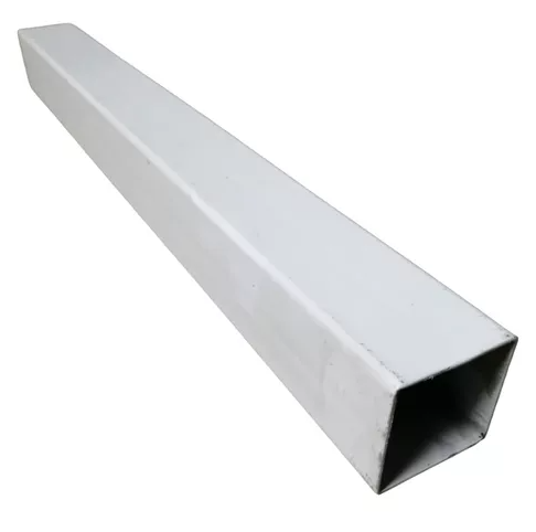 [91154] Poste de metal para reja 6x6cmx2m blanco