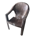 Silla plastica con brazo majestic 2087 cafe nogal