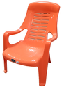 Silla plastica con brazo relax mega anaranjado