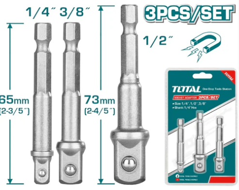 [122560] Adaptador Cubo Hexagonal 3Pc Total Tac273651