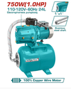 Bomba De Agua Completa 1Hp Total Utwp47506