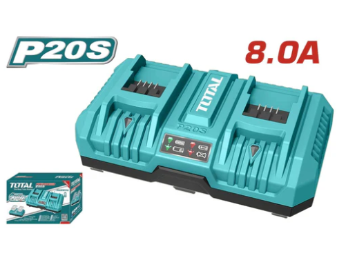 [133370] Cargador De Bateria 20V 8A Doble Total I2082