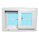 Ventana Corrediza Upvc Cuadriculado 0.6X0.4M Ven