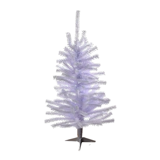 [98431] Arbol De Navidad 4' 186T/2" Economico Base Plastica Blanco