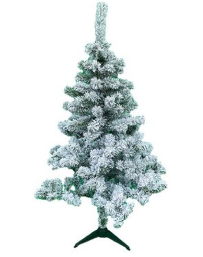 [128164] Arbol De Navidad 4' 186T/2.5" Economico Base Plastico Verde/Blanco
