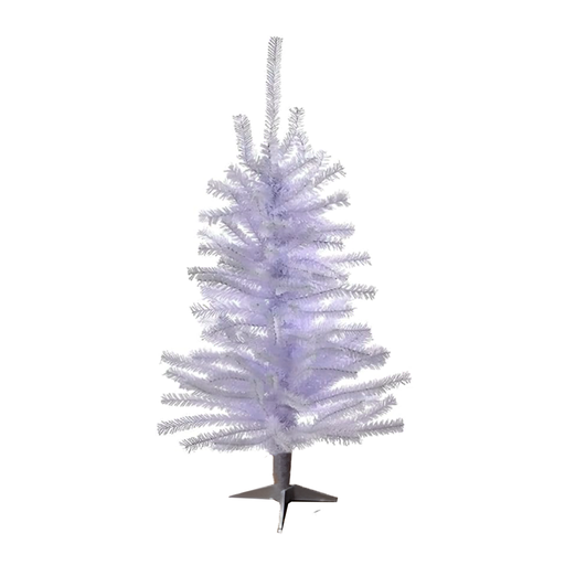 [98432] Arbol De Navidad 5' 230T/2" Econom Base Plastico Blanco