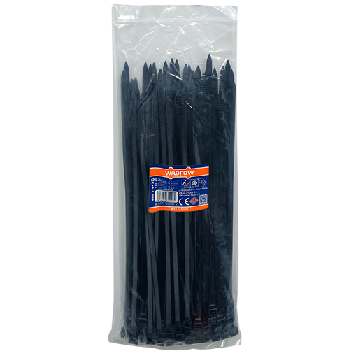 [131429] Abrazadera Plastica Ajustable 6" 100Pc Wadfow 5025 Negro