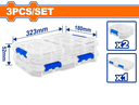 Caja Plastica Organizadora 3Pc Wadfow Wtb8343 Trasparente